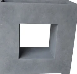 Intratuin Pflanzkübel mit Fenster 68 x 27 x 68 cm grau