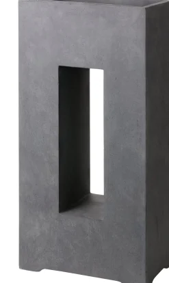 Intratuin Pflanzkübel-Säule mit Fenster 45 x 27 x 96 cm anthrazit