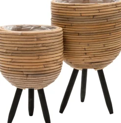 Intratuin Pflanzkorb auf Füßen Holz 30 x 30 x 48 cm