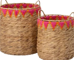 Intratuin Pflanzkorb Maci naturell / rosa D 42 H 46 cm