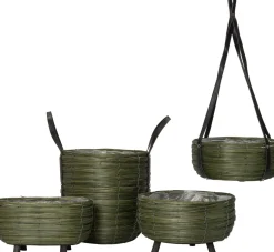 Intratuin Pflanzkorb mit Füßen Dewi grün D 29 H 15 cm