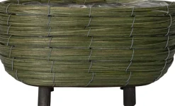 Intratuin Pflanzkorb mit Füßen Dewi grün D 29 H 15 cm