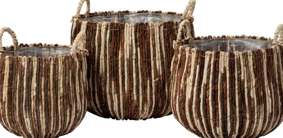 Intratuin Pflanzkorb Suan naturell / braun D 30 H 28 cm