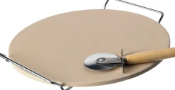 Intratuin Pizzastein für Grill mit Pizzaschneider
