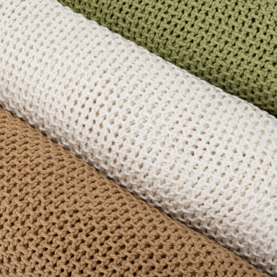 Intratuin plaid Ive taupe 130 x 170 cm