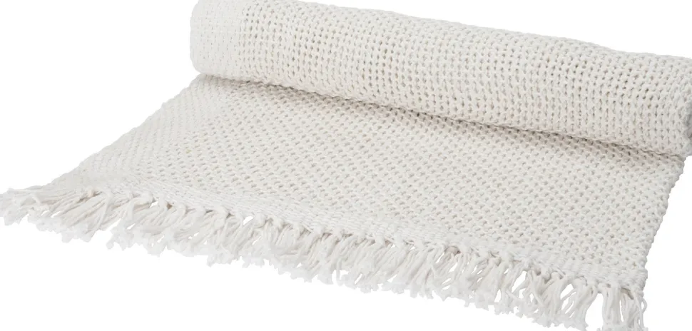 Intratuin plaid Ive weiß 130 x 170 cm