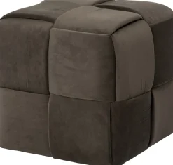 Intratuin Pouf Boye donkerbraun 43 x 43 x 42 cm