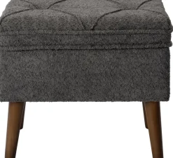 Intratuin Pouf Ned grau 48 x 36 x 40 cm