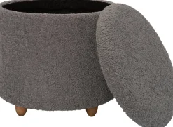 Intratuin Pouf Onne met Stauraum hellgrau D 50 H 45 cm
