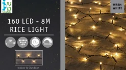 Intratuin Reiskorn Lichterkette 8 m mit 160 LEDs warmweiß