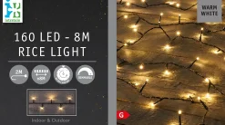 Intratuin Reiskorn Lichterkette 8 m mit 160 LEDs warmweiß