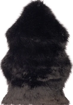 Intratuin Schaffell-Imitat schwarz 58 x 90 cm