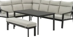 Intratuin 6-Sitzer Loungeset Marseille Aluminium anthrazit