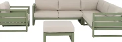 Intratuin 4-Sitzer Loungeset Ecke Norma Aluminium grün
