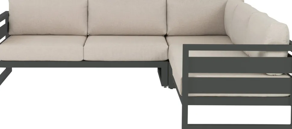 Intratuin 4-Sitzer Loungeset Ecke Norma Aluminium anthrazit