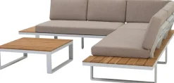Intratuin 4-Sitzer Loungeset Orfeo Aluminium weiß
