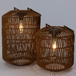 Intratuin Solar Windlicht braun D 24 H 30 cm