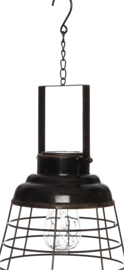 Intratuin Solarleuchte 21,5 x 21,5 x 45 cm schwarz