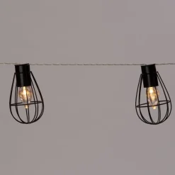 Intratuin Solar-Lichterkette transparent / schwarz 2 m