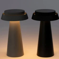 Intratuin Solar-Tischleuchte Pau grau D 14 H 23 cm