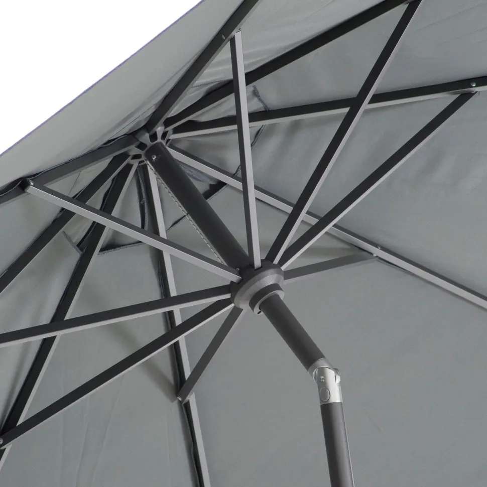 Intratuin Sonnenschirm Trinidad grau 80+ UV D 300 cm
