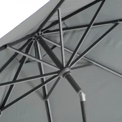 Intratuin Sonnenschirm Trinidad grau 80+UV D 250 cm