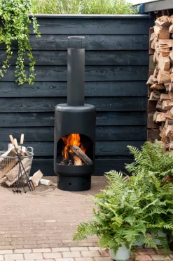 Intratuin Terrassenofen schwarz D 48 H 155 cm