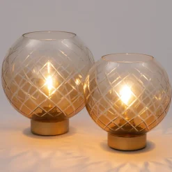 Intratuin Tischleuchte Cansu braun 16 x 16 x 15,9 cm