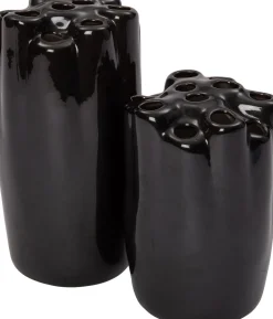 Intratuin Vase Cruz schwarz D 15 H 20 cm