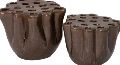 Intratuin Vase Davi braun D 15 H 15 cm