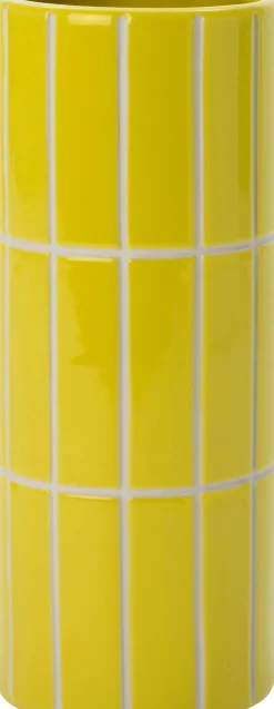 Intratuin Vase Menno gelb D 11,9 H 26,2 cm