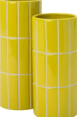 Intratuin Vase Menno gelb D 11,9 H 26,2 cm