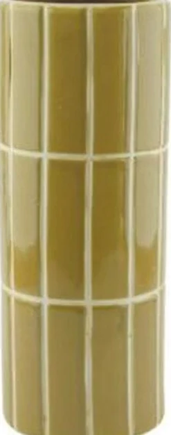 Intratuin Vase Menno grün D 10,5 H 23 cm