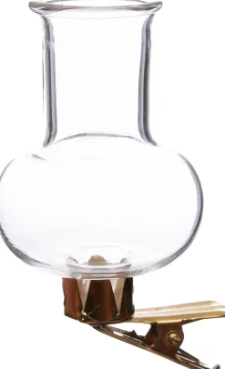 Intratuin Vase mit Klammer transparent schmal D 3,9 H 7,4 cm