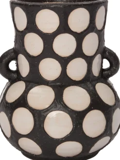 Intratuin Vase Pygros schwarz / beige D 16,5 H 20,5 cm