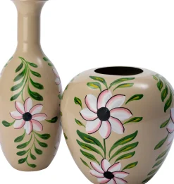 Intratuin Vase Shain beige/grün D 25 H 25 cm