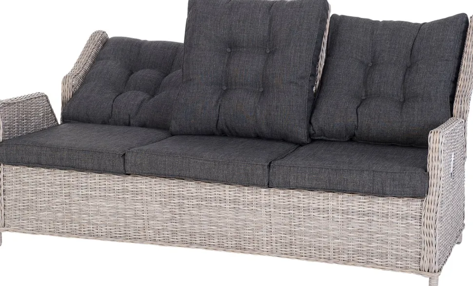 Intratuin verstellbares Loungesofa 3-Sitzer Sanur braun