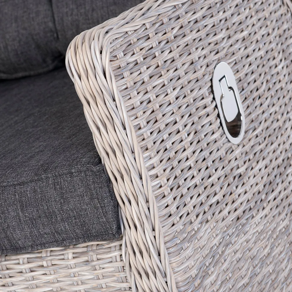 Intratuin verstellbares Loungesofa 3-Sitzer Sanur braun