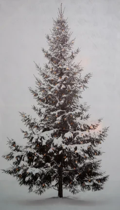 Intratuin Wandbild mit Beleuchtung Weihnachtsbaum 70 x 3 x 120 cm