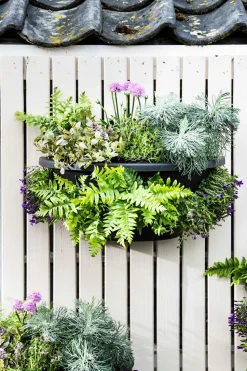 Intratuin Wand-Blumentopf schwarz 50 x 26 x 21,5 cm