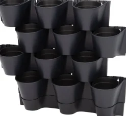 Intratuin Wand-Blumentopf Cascade anthraziet 67 x 17,7 x 57 cm