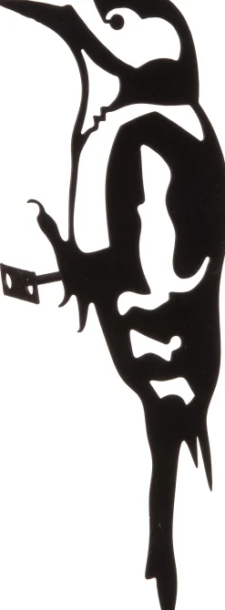 Intratuin Wanddekoration Vogel schwarz 7,5 x 2,5 x 20 cm