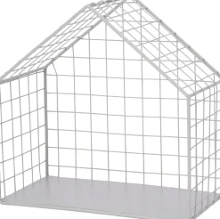 Intratuin Wandregal Haus grau 26 x 14 x 26 cm