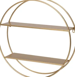 Intratuin Wandregal Luke gold 50 x 12 x 50 cm