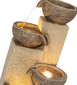 Intratuin Wasserspiel Tani beige / grau 25 x 25 x 55 cm