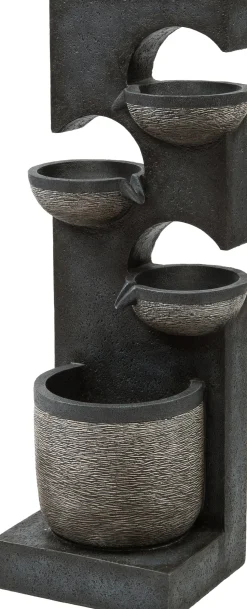 Intratuin Wasserspiel Zierbrunnen anthrazit 41,5 x 33 x 104 cm