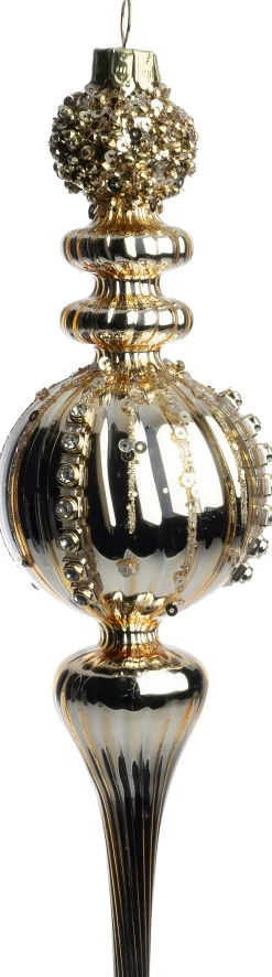 Intratuin Weihnachtsanhänger Douglas Pegel gold D 6 H 21 cm