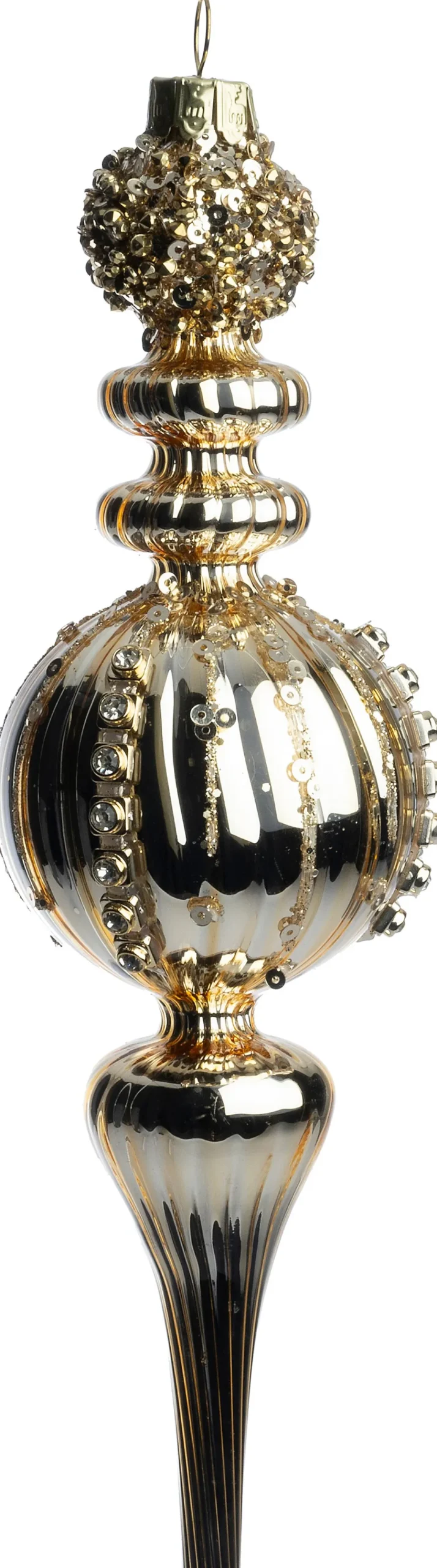 Intratuin Weihnachtsanhänger Douglas Pegel gold D 6 H 21 cm