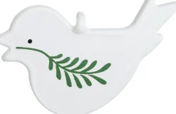 Intratuin Weihnachtsanhänger Friedenstaube weiß 8 x 0,5 x 4 cm