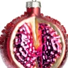 Intratuin Weihnachtsanhänger Granatapfel Bordeaux 6,6 x 5,6 x 7,4 cm